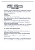 2026&sol;2027 CHC Practice  Questions And Answers  &lpar;Scenarios&rpar; 