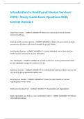 Introduction to Health and Human Services - D390 - Study Guide Exam Questions With Correct Answers&period;