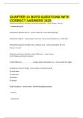 CHAPTER 24 BOYD QUESTIONS WITH CORRECT ANSWERS 