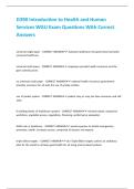 D390 Introduction to Health and Human Services WGU Exam Questions With Correct Answers&period;