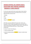 GRAND CENTRAL 201 ADMIN EXAM &vert;   QUESTIONS AND VERIFIED ANSWERS   GRADED A&plus; 2026 UPDATE&excl; 