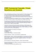 CISR Commercial Casualty 1 Exam Questions and Answers 