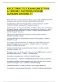 EXCPT PRACTICE EXAM QUESTIONS & VERIFIED ANSWERS PASSED ALREADY GRADED A&plus;