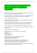 NIFE ENGINES EXAM REPORTED QUESTIONS WITH CORRECT ANSWERS 