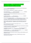 NWCA CCMA - Certification Exam Review Solved 100&percnt; Correct