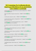 NIC Cosmetology Pre-Certification Review&colon;  Final Exam UPDATED ACTUAL QUESTIONS  AND CORRECT ANSWERS