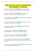 HTH 150 Exam 1 ACTUAL QUESTIONS  AND CORRECT ANSWERS
