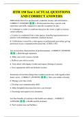 HTH 150 Test 1 ACTUAL QUESTIONS  AND CORRECT ANSWERS 