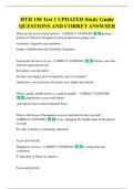 HTH 150 Test 1 UPDATED Study Guide  QUESTIONS AND CORRET ANSWSER 