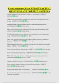 Patrol techniques Exam UPDATED ACTUAL  QUESTIONS AND CORRECT ANSWERS