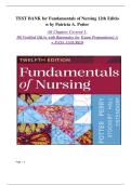 Ultimate Test Bank for Fundamentals of Nursing&comma; 12th Edition by Patricia A&period; Potter &ndash; Complete Verified Questions & Answers