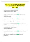 HTH 150 Final Smith UPDATED Study  Guide QUESTIONS AND CORRET  ANSWSER 