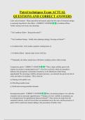 Patrol techniques Exam ACTUAL  QUESTIONS AND CORRECT ANSWERS