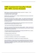 CISR Commercial Casualty II Exam with 100&percnt; Correct Answers 