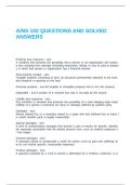 AINS 102 QUESTIONS AND SOLVED ANSWERS