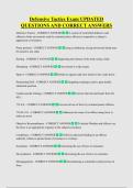 Defensive Tactics Exam UPDATED  QUESTIONS AND CORRECT ANSWERS