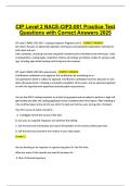 CIP Level 2 NACE-CIP2-001 Practice Test Questions with Correct Answers 