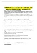 CIP Level 1 NACE-CIP1-001 Practice Test Questions with correct answers