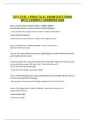 CIP LEVEL 1 PRACTICAL EXAM QUESTIONS WITH CORRECT ANSWERS 