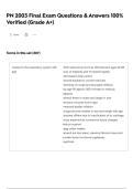 PN 2003 Final Exam Questions & Answers 100&percnt; Verified &lpar;Grade A&plus;&rpar;
