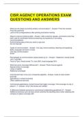 CISR AGENCY OPERATIONS EXAM QUESTIONS AND ANSWERS 