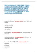 MICROBIOLOGY UPDATED EXAM 1 2025&sol;2026 COMPLETE MULTIPLE CHOICE QUESTION BANK WITH VERIFIED ANSWERS DETAILED EXPLANATIONS GRADED A&plus; AND 100&percnt; PASS GUARANTEE