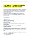 CISR AGENCY OPERATIONS EXAM WITH COMPLETE SOLUTIONS