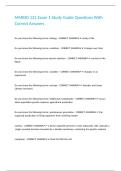 MMBIO 121 Exam 1 Study Guide Questions With Correct Answers