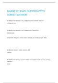 MMBIO 121 EXAM QUESTIONS WITH CORRECT ANSWERS