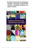 Foundations for Population Health in Community-Public Health Nursing &ndash; 6th Edition Stanhope Test Bank &lpar;Verified&rpar;&period;pdf