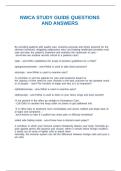 NWCA STUDY GUIDE QUESTIONS AND ANSWER1&period;docx