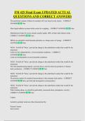 FM 425 Final Exam UPDATED ACTUAL  QUESTIONS AND CORRECT ANSWERS