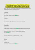 FM 425 Final Exam PRACTICE ACTUAL  QUESTIONS AND CORRECT ANSWERS