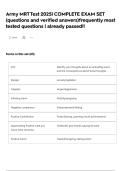 Army MRT Test 2025&vert; COMPLETE EXAM SET &lpar;questions and verified answers&rpar;frequently most tested questions &vert; already passed&excl;&excl;