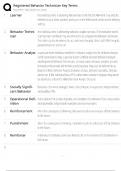 Registered Behavior Technician Key Terms &sol; RBT Exam & ABA Glossary &sol; 2025 Study Guide &sol; Score 100&percnt; &sol; Test Bank