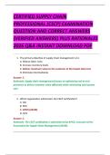 CERTIFIED SUPPLY CHAIN  PROFESSIONAL &lpar;CSCP&rpar; EXAMINATION  QUESTION AND CORRECT ANSWERS  &lpar;VERIFIED ANSWERS&rpar; PLUS RATIONALES  2026 Q&A INSTANT DOWNLOAD PDF