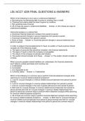 LSU ACCT 4235 FINAL QUESTIONS & ANSWERS