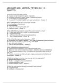 LSU ACCT 4235 - MIDTERM REVIEW &lpar;CH&period; 1-9 QUIZZES&rpar;