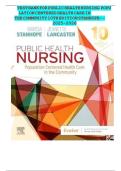 Test Bank for Public Health Nursing&colon; Population-Centered Health Care in the Community&comma; 11th Edition by Marcia Stanhope & Jeanette Lancaster &vert; Latest 2025&sol;2026 Update