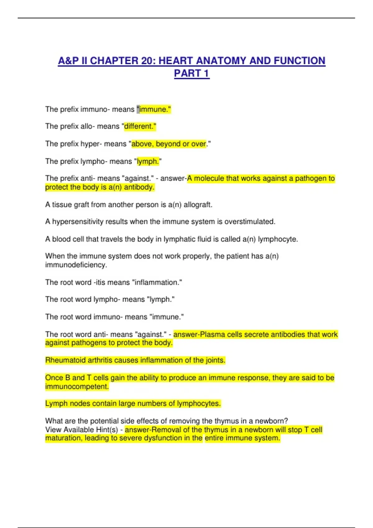 A&P II – Chapter 20: Heart Anatomy and Function (Part 1) - Nursing ...