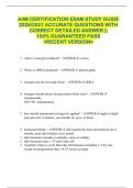 A4M CERTIFICATION EXAM STUDY GUIDE  2026&sol;2027 ACCURATE QUESTIONS WITH  CORRECT DETAILED ANSWER &vert;&vert;   100&percnt; GUARANTEED PASS  <RECENT VERSION> 