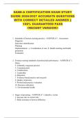 SANE-A CERTIFICATION EXAM STUDY  GUIDE 2026&sol;2027 ACCURATE QUESTIONS  WITH CORRECT DETAILED ANSWER &vert;&vert;  100&percnt; GUARANTEED PASS  <RECENT VERSION> 