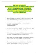 BAYLOR ADVANCED  PATHOPHYSIOLOGY &lpar;NUR 5332&rpar; FINAL EXAM  STUDY GUIDE 2026&sol;2027 ACCURATE  QUESTIONS WITH CORRECT DETAILED  ANSWER &vert;&vert; 100&percnt; GUARANTEED PASS  <RECENT VERSION> 