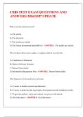 CRIS TEST EXAM QUESTIONS AND  ANSWERS 2026&sol;2027 UPDATE 