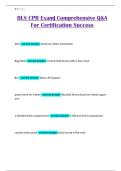 BLS CPR Exam&vert; Comprehensive Q&A For Certification Success