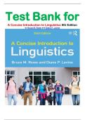 Test Bank for A Concise Introduction to Linguistics 6th Edition by Bruce M&period; Rowe and Diane P&period; Levine isbn-9781032214245