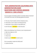 RCFE Administrator Exam California &vert; Questions & Verified Answers 2026