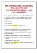 CPP Certified Payroll Professional Exam &vert; Questions & Answers 2026