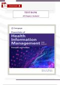 Test Bank for Essentials of Health Information Management&colon; Principles & Practices 5th Edition by Mary Jo Bowie & Michelle A&period; Green &ndash; Complete Questions & Answers for Exam Prep