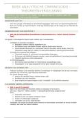 Etiologische criminologie - Summary analytical criminology